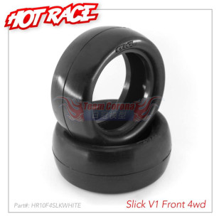 Hotrace Slick V1 White Compound 1/10 4WD Front & Rear Buggy Tyre set 003-2111+003-2311